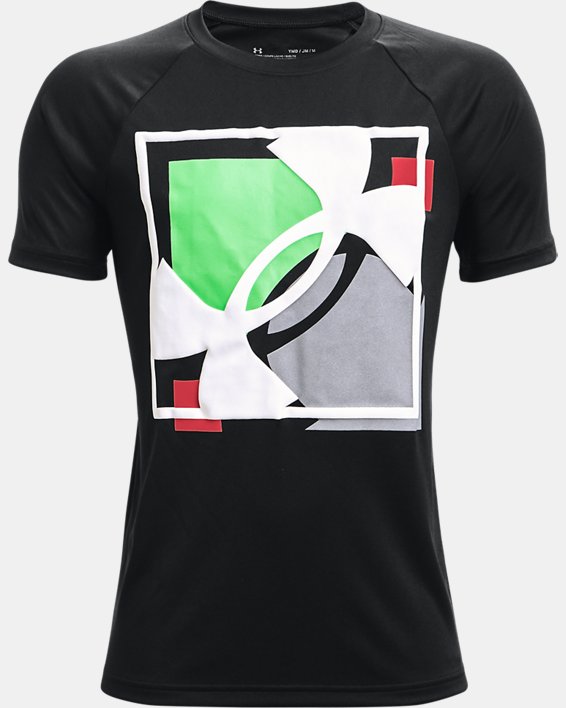 男童UA Tech™ Big Logo Layers短袖T恤, Black, pdpMainDesktop image number 0
